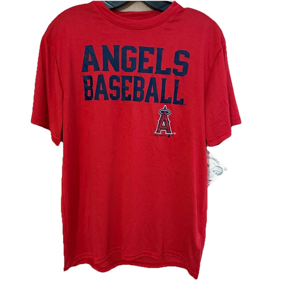 Los Angeles Angels T Shirt XL (14/16) MLB NWT Red Genuine Merchandise